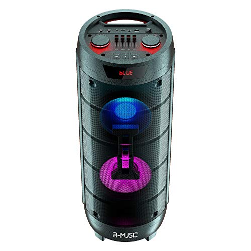 R-Music RM311685 Booster XL High Power - Altavoz inal�mbrico (1000 W, con Efecto Luminoso, Sonido 360, Funciona con bater�a de 5 Horas de autonom�a, Entrada USB y Jack y micr�fono Incluido)