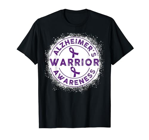 Cinta púrpura guerrero blanqueada conciencia Alzheimers Camiseta