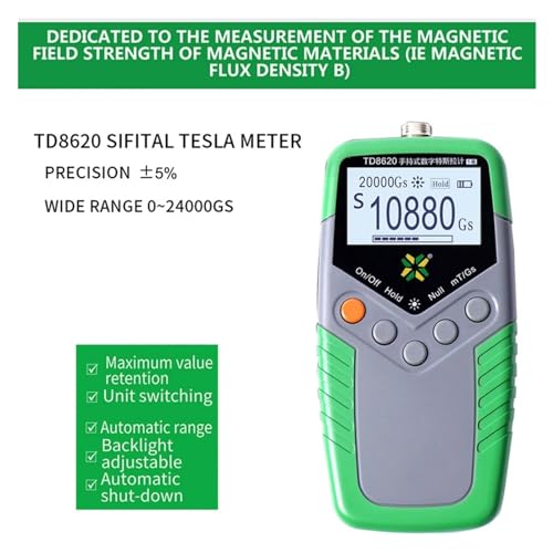 Medidor Gauss Digital Portátil NURII 5% Precisión miniatura 4