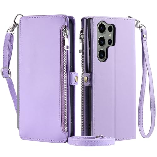 Étui Samsung Galaxy Note 10 Plus en cuir violet premium
