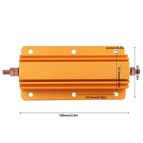 Pissente 200W 8 Ohm Aluminum Resistor with dimensions