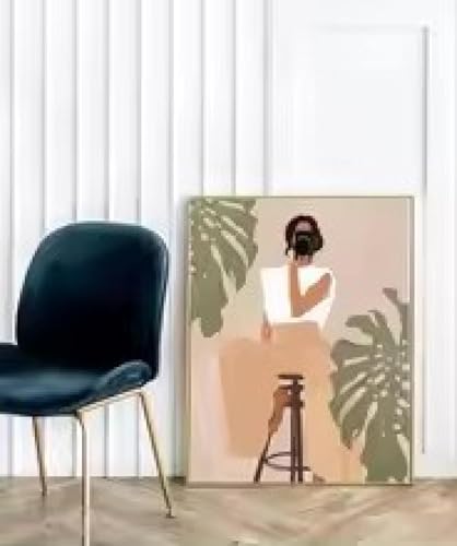 Poster abstrait bohème pour habiller un mur vide avec un grand tableau moderne 60x80cm