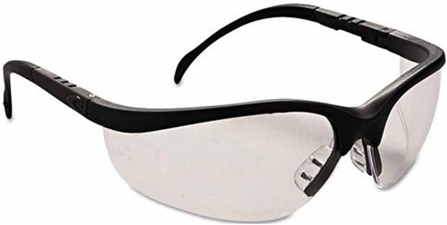 135-KD110AF Klondike Safety Glass with Black Frame, Clear Lens, Anti-Fog
