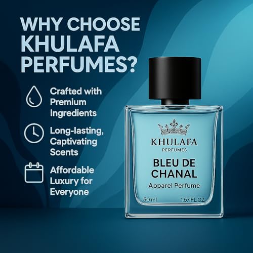 Image of Blue De Chanal Inspired Perfume | Fresh Citrus & Woody Scent with Amber & Incense | Long-Lasting EDT for Men | Ideal for Office, Date & Casual Wear | 50ML Gift Fragrance