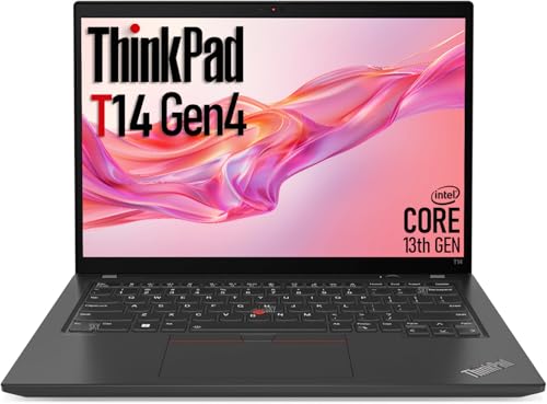 Lenovo ThinkPad T14 Gen 4 Business Laptop, 14" WUXGA (1920x1200) Display, 13th Gen Core i5-1345U, 16GB DDR4 RAM, 512GB SSD, Backlit Keyboard, Thunderbolt4, HDMI, Windows 11 Pro(Renewed)