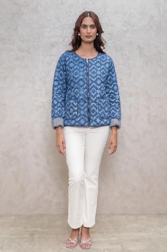 Image of Cotton Quilted Jacket for Winter | Warm Lightweight, Soft Quilted Reversible, Casual Jackets for Women | Stylish Cotton Outerwear | Breathable & Comfortable