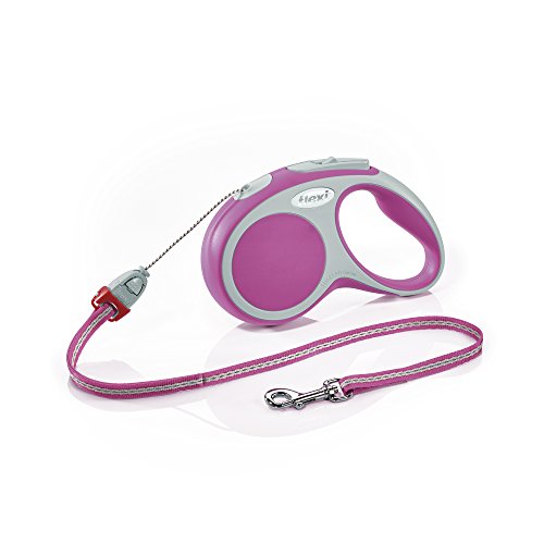 Flexi Vario Retractable Dog Leash (Cord), 16 ft, Small, Pink