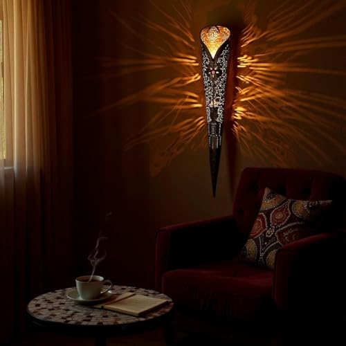 Image of Decorative Wall Light Sun Mashal Big Torch Decorate for Living Rooms,Bedrooms Classic Sconce Antique Visit The Store (1) (Free Bulb)