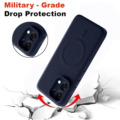 Image of Back Cover for Oppo F31 5G | MagFit Ring Design (Non-Magnetic) | Shockproof Protection | Anti-Slip Grip | Raised Camera Edges | Slim Protective Case for Oppo F31 5G / A6 Pro 5G /4G (Steel Blue)