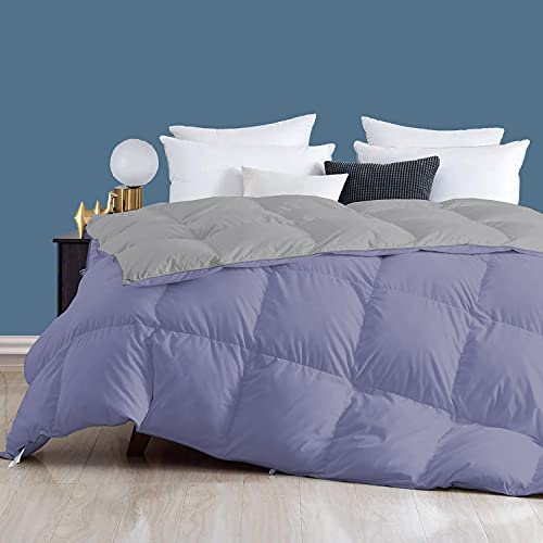 Image of Day Care - 400 GSM Hotel Quality-Down Alternative Reversible Comforter (60 inch x 90 inch Inches /152cm x 228cm) - Comforter Single Bed|Silver /Medium Blue| TC - 450