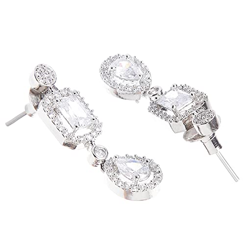 Image of Karatcart Silver Toned American Diamond Studded Jewellery Set for Women