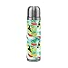 Uccelli Pappagallo Tucano Tropicale Borraccia Termica Bottiglia Acqua Termos 500ML Bottiglie Acciaio Inox Doppia Parete Portatile Isolato Vuoto per Scuola Sport