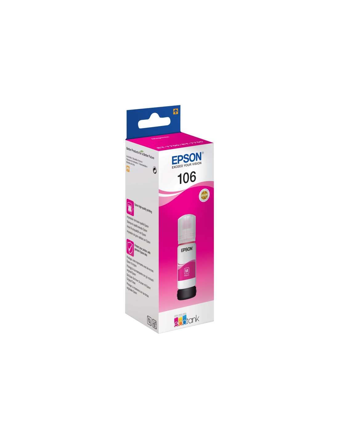 235M906 14x6x5.5 106 EcoTank Ink Bottle, for Printer Refill, Magenta