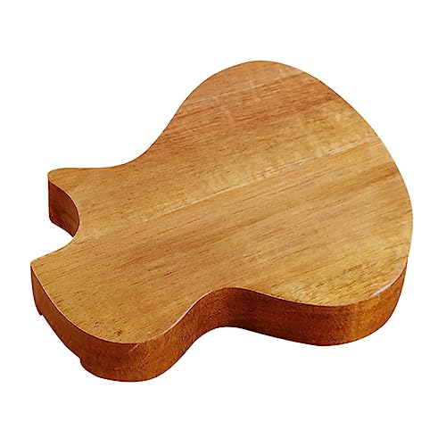 Hucha decorativa con forma de guitarra de madera natural