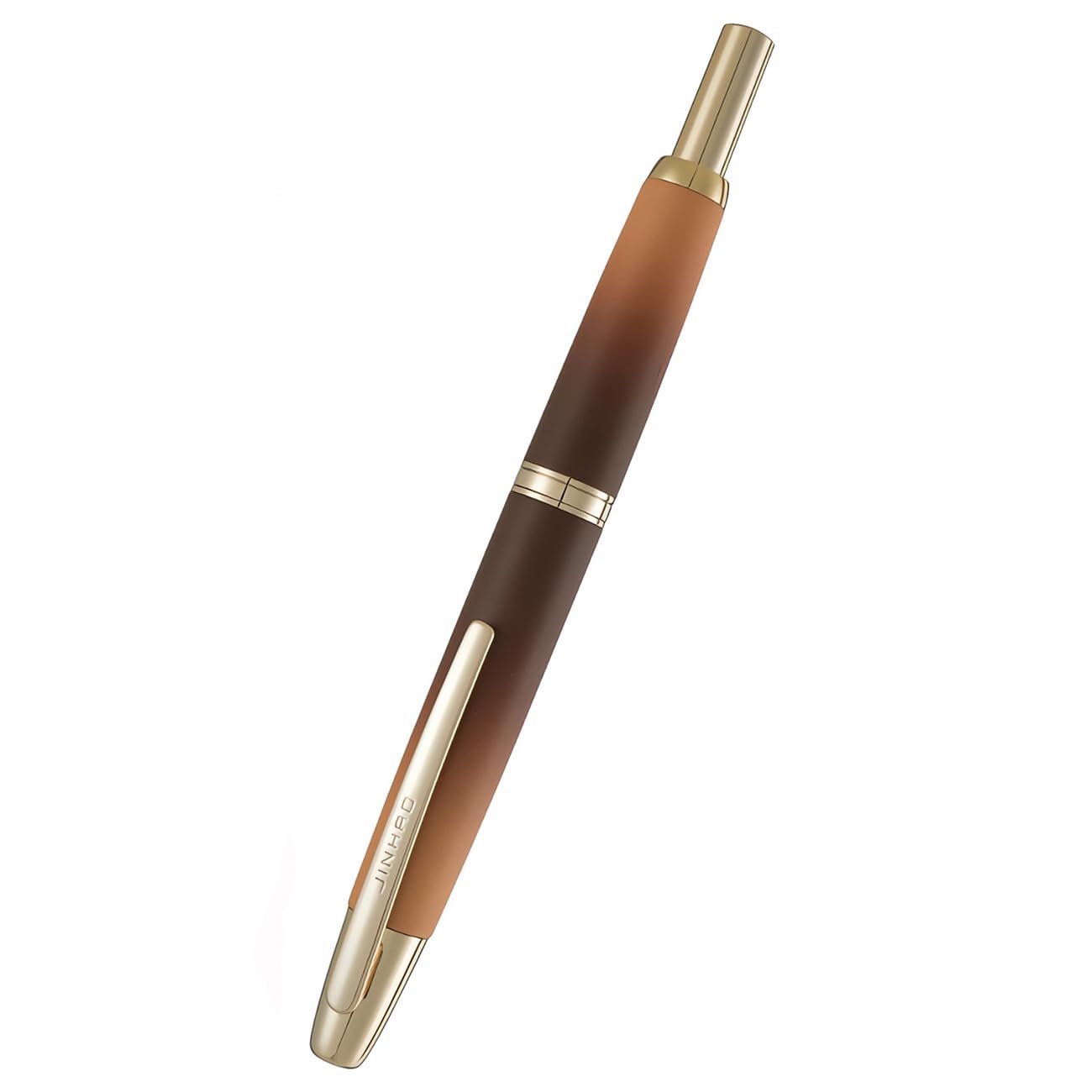 Amazon | Jinhao 10 Press ノック式万年筆 キャラメルコーヒー EFペン