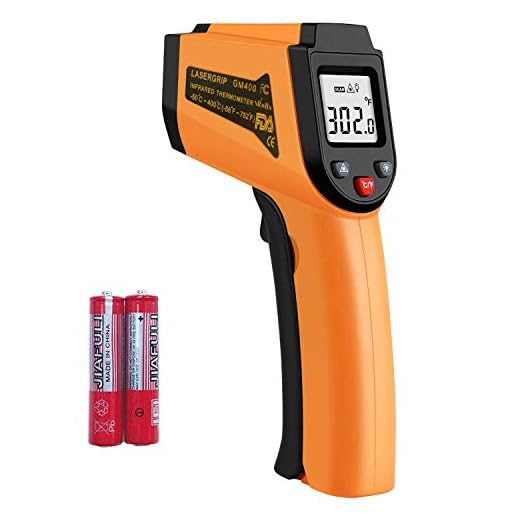 Non-Contact Digital Laser Grip Infrared Thermometer Temperature Gun -58℉~ 752℉ (-50℃ ~ 400℃), Digital Instant Read Meat Thermometer Kitchen Cooking Food Candy Thermometer for Oil Deep Fry BBQ