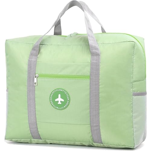 Image of CAVALO - Be Unique Travel Bags for Luggage Spacious with Pockets Foldable Weekender Zipper Duffle Bag, Stylish Handbag Carry on Trolley Bag Waterproof (44 x 18 x 35 cm) (Green)