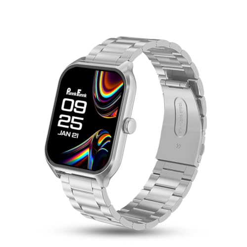 Image of PunnkFunnk Nexoro 2.01 inch Smartwatch for Men & Women Bluetooth Call, Heart Rate, SpO2, Sleep & 100+ Sports Modes, IP68 Waterproof, Compatible with Android & iPhone (Metal Grey)