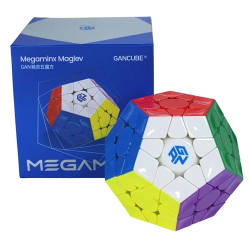 Image of GAN Megaminx V2 Magnetic Speed Cube | MagLev, 160-Point Ball-Core & UV Coated Finish | Omnidirectional Auto-Alignment 15 & 36 Customization Settings, Grey