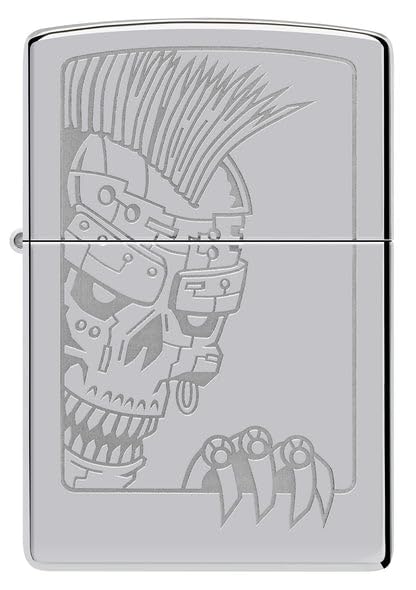 Encendedor Zippo grabado Mohawk Skull diseño miniatura 5