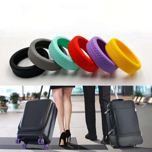 8Pcs Luggage Wheel Covers Silicone Suitcase Wheel Cover for 2-2.4'' Spinner Wheel Carry On Luggage Wheels Protector for Most 8 Spinner Wheel Suitcases Mute and Shock Absorption (purple)4