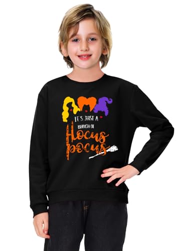 Image of Remimi Kids Halloween Sweatshirt Long Sleeve Thanksgiving Tops 3-14 Years