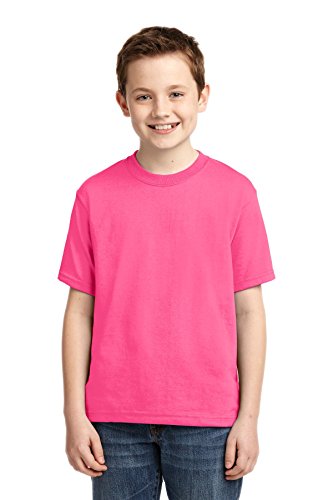 Jerzees Youth Heavyweight BlendT-Shirt - Neon Pink - M3