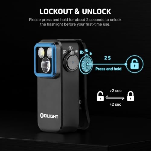 Image of OLIGHT Oclip Pro EDC Flashlight Clip-on Light, Rechargeable 500 Lumens with Three Lighting Solutions Type-C Charging, Magnetic Flash Lights for Signaling, Cycling, Outdoor or Indoor Use(Black)