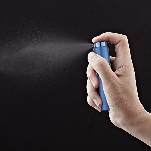 Image of 10ML Mini Perfume Atomizer Spray Bottle, Empty Refillable Glass Travel Cologne Sprayer for Men & Women with Refill Tools (Blue-1)