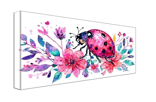 Pintar por numeros adultos mariquita con lienzo sin arrugas manualidades adultos h-732