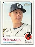 2022 Topps Heritage Baseball #462 Pete Fairbanks SP Tampa Bay Rays High Number Short Print Official MLB Trading Card (Stock Photo shown, card is straight from pack and Box in Raw, Near Mint or better condition)