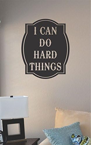 JS Artworks Calcomanía de vinilo para pared con texto en inglés "I Can Do Hard Th