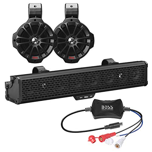Boss Audio Systems B62ABTK ATV UTV, IPX5 Weatherproof, Amplified, Bluetooth Audio Package