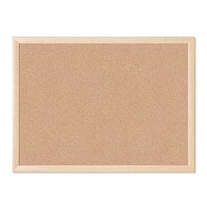 U Brands Cork Bulletin Board, 17” x 23” Inches, Birch Wood Frame