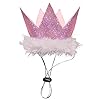  Huxley-Kent-Pet-Party-Crown-Pink-Small-Crown-for-Dogs-and-Cats-Adjustable-Strap-for-Comfort-and-Stability-Perfect-for-Birthday-Party-Adoption-Celebration-or-Gotcha-Day-Photos