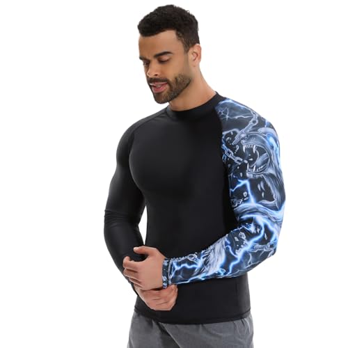 MISS MOLY Men's Long Sleeve UPF 50+ Rash Guard Skins Compression Shirt UV Sun Protection Athletic Workout Rashguard3