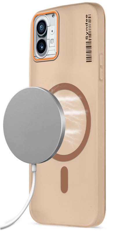 Image of Mr. Case Back Cover for Nothing Phone 1 Sleek Frosted Translucent Back with Wireless Charging Support | Anti-Scratch Shockproof Phone Case - Brown