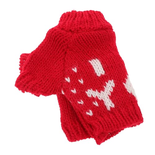 KOMBIUDA Bear Sweater Set Knitted Clothing for Dolls 30cm Stuffed Toy Cozy Winter Wear Doll Christmas Clothes