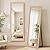 Delma Wall Full Length Mirror, Standing Mirror Full Body, Large Floor for Wall Door Bedroom Bathroom Living Room with Wooden Frame(with Stand,56x20)