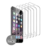 GWL [5 Pack] Screen Protector for iPhone 8 Plus, iPhone 7 Plus, iPhone 6S Plus, iPhone 6 Plus, Tempered Glass Screen Protector, 5.5 inch, 3D Touch, Anti-Scratch, Case Friendly