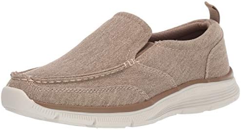 Amazon Essentials Men's Canvas Slip on Loafer, Khaki Brown, 11