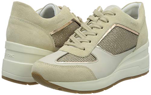 Geox D Zosma A, Sneakers Donna, Multicolor Gold