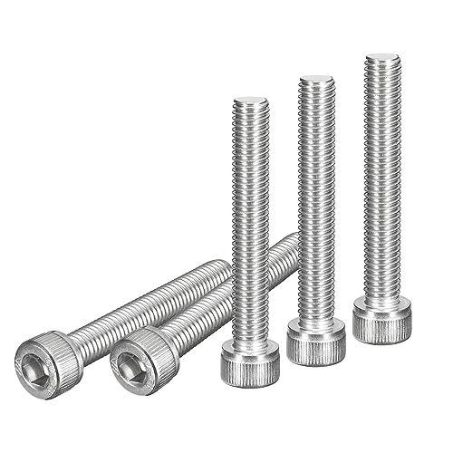 DTGN M8x55mm Socket Head Cap Screws Bolts, 5Pcs 304 Stainless Steel 18-8, Metric Machine Hex Socket Screw, Hex Drive