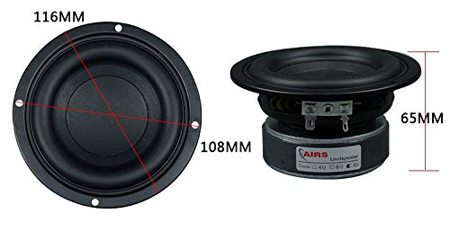 Amazon.co.jp: Wnj-speaker, 1PCS 4インチサブウーファースピーカー4/8