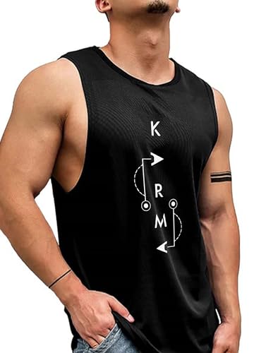 Image of Men Vest || Gym Vest for Men ||Printed Sleeveless Regular Fit Vest for Mens(Pack of 3)