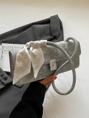 Women's Sparkly Rhinestone Shoulder Handbag Flap Zipper Elegant Small Underarm Purses4