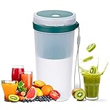 Tragbarer Mixer, Fresh Juice Mini Mixer, Portable Blender Usb Rechargeable, Mixer Mit Sechs Klingen, Kabellos Tragbarer Mixer Mini Fast Portable Mixer Fresh Juice Fruchmixer 300 ML (Blau)