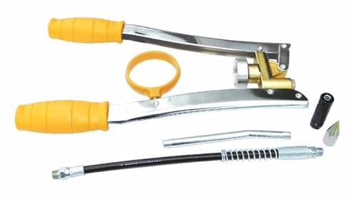 Ama Engrasador manual de 2 palancas: bomba de engrasado, cabezal de 4 garras, capacidad 500 g