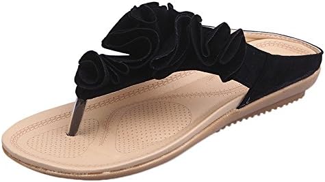 Feitengtd Lucky Sandal, Summer Women Leisure Sandals Lady Pretty Floral Sandals Beach Flip Flops Casual Flat Shoes