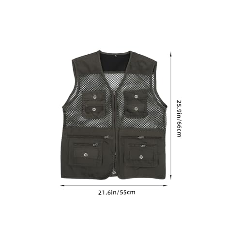 Chaleco de poliéster verde para hombre con multibolsillos Beavorty 4